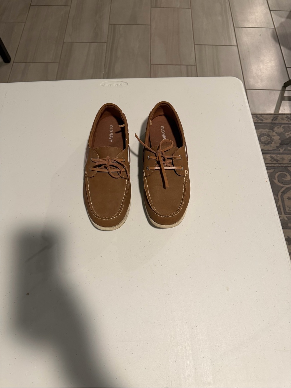 🌟 5 for $25 🌟 Old Navy Faux Leather Boat Shoes Mens Size 11 Brown Deck Shoes